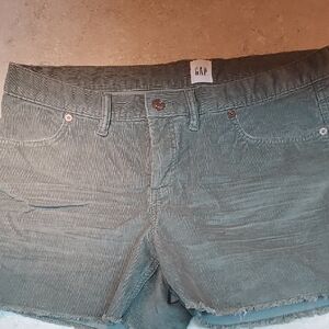 GAP Olive-Green Corduroy Shortie Shorts